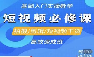 李逍遥·短视频零基础起号,拍摄/剪辑/短视频干货高效速成班-网创资源吧