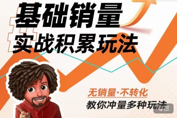 内功丨淘系基础销量实战积累玩法，无销量·不转化，教你冲量多种玩法-网创资源吧