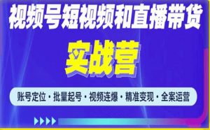 2023最新微信视频号引流和变现全套运营实战课程,小白也能玩转视频号短视频和直播运营-网创资源吧