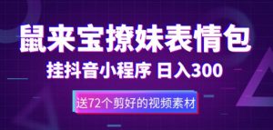 鼠来宝撩妹表情包,通过抖音小程序变现,日入300+(包含72个动画视频素材)-网创资源吧
