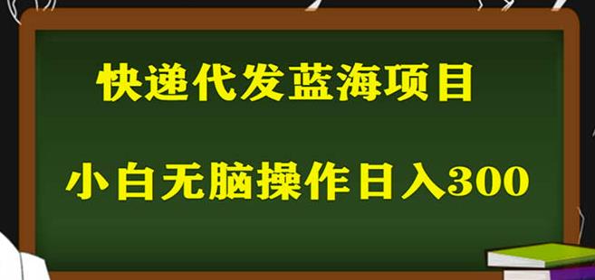 2023最新蓝海快递代发项目，小白零成本照抄也能日入300+-网创资源吧
