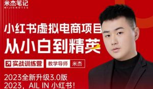 风口再至-米杰小红书虚拟电商项目3.0全网首发单号月收益过万可批量!-网创资源吧