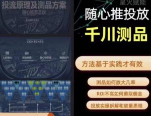 爱做号的老王·随心推+千川投流，投放实操拆解和放量思维，投流原理、千川测品-网创资源吧