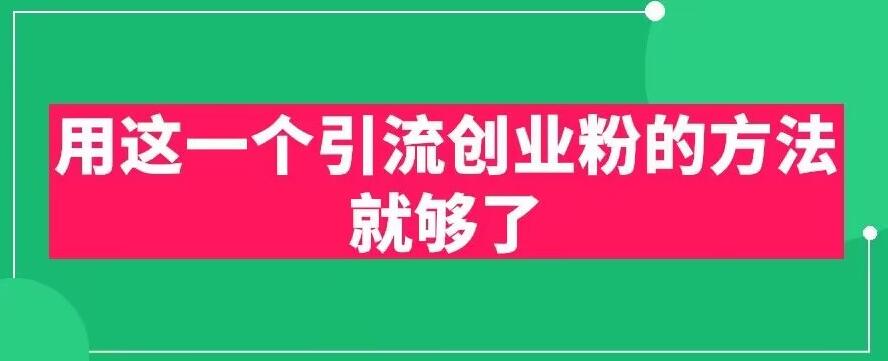 用这一个引流创业粉的方法就够了，PPT短视频引流创业粉【揭秘】-网创资源吧
