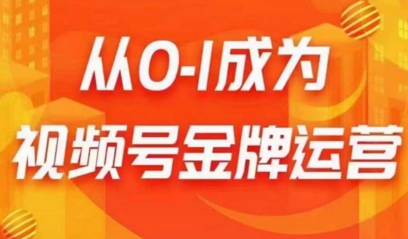 从0-1成为视频号金牌运营，微信运营/账号内容/选品组货/直播全案/起号策略，我们帮你在视频号赚到钱-网创资源吧