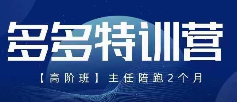 纪主任·5月最新多多特训营高阶班，玩法落地实操，多多全掌握-网创资源吧