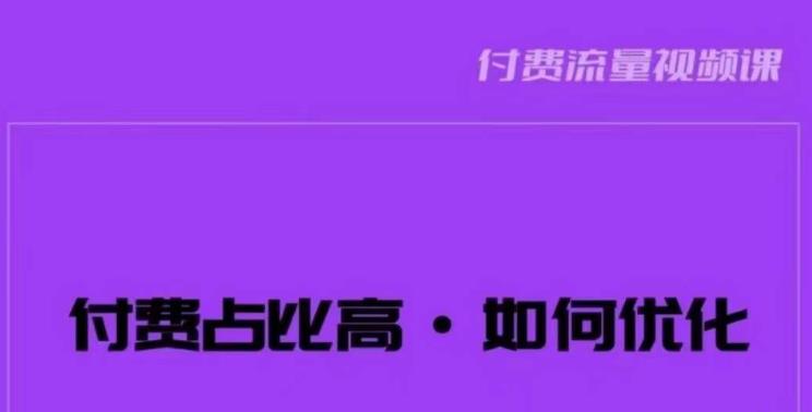波波-付费占比高，如何优化？只讲方法，不说废话，高效解决问题！-网创资源吧