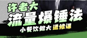许老大流量爆锤法,小餐饮做大进修课,一年1000家店亲身案例大公开-网创资源吧