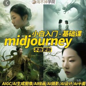 淘不掉学院·midjourney小白入门基础,AI摄影+AI设计+AI绘画-AIGC作图-网创资源吧