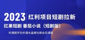 2023红利项目短剧拉新,听潮阁学社月入过万红果短剧番茄小说CPA拉新项目教程【揭秘】-网创资源吧