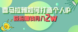 喜马拉雅如何打造个人IP,吸粉赚钱月入2W【揭秘】-网创资源吧