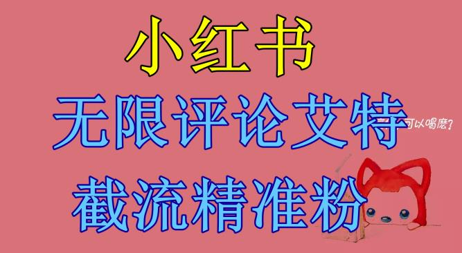 小红书无限评论艾特截流精准粉（软件+教程）-网创资源吧