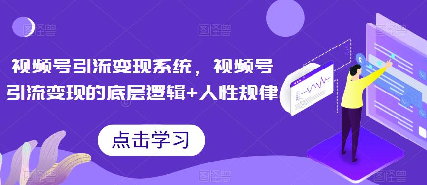 视频号引流变现系统，视频号引流变现的底层逻辑+人性规律-网创资源吧