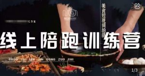 美食摄影线上陪跑课，美食短视频拍摄教程-网创资源吧