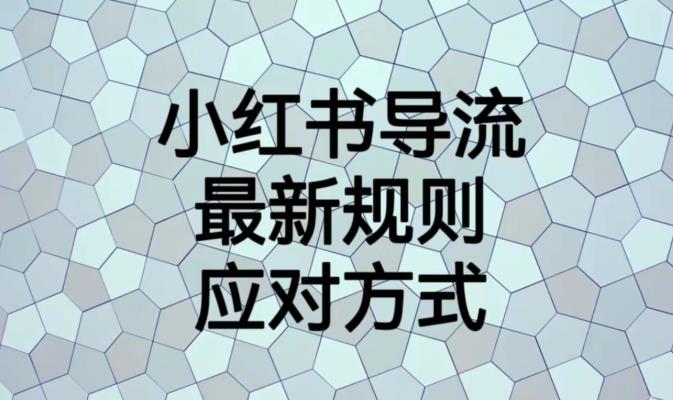 小红书导流最新规则应对方式【揭秘】-网创资源吧