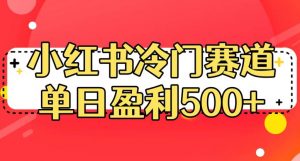 小红书冷门赛道，单日盈利500+【揭秘】-网创资源吧