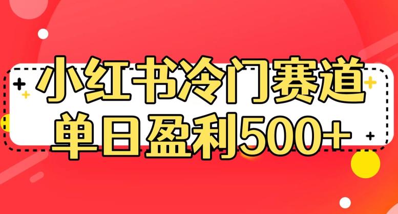 小红书冷门赛道，单日盈利500+【揭秘】-网创资源吧