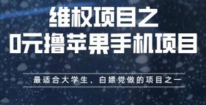 维权项目之0元撸苹果手机项目，最适合大学生、白嫖党做的项目之一【揭秘】-网创资源吧