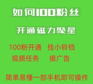 最新外面收费398的快手100粉开通磁力聚星方法操作简单秒开-网创资源吧