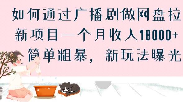 如何通过广播剧做网盘拉新项目一个月收入18000+，简单粗暴，新玩法曝光【揭秘】-网创资源吧