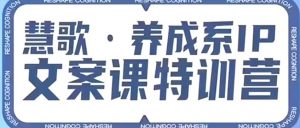 养成系IP文案课特训营,文案心法的天花板,打造养成系IP文案力,洞悉人性营销,让客户追着你收钱-网创资源吧
