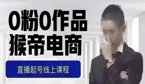 猴帝最新1600线上课，0粉起号实操教学，自然流量天花板，7-8月9节，20+小时-网创资源吧