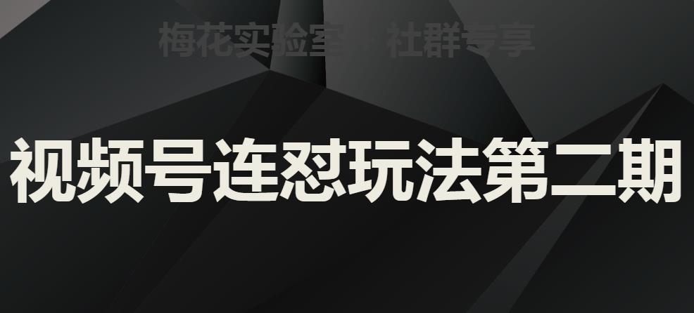 梅花实验室社群视频号连怼玩法第二期，实操讲解全部过程-网创资源吧