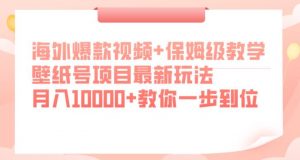 海外爆款视频+保姆级教学,壁纸号项目最新玩法,月入10000+教你一步到位【揭秘】-网创资源吧