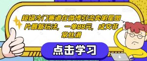 超级冷门赛道在微博引流卖明星图片最新玩法，一单88元，成交非常丝滑【揭秘】-网创资源吧