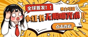 全网首发-小红书无限曝光术pro版全领域粉丝精准拿下-网创资源吧
