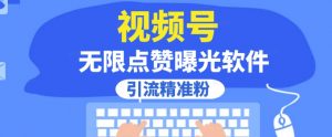 全网首发，视频号无限点赞曝光，引流精准粉【揭秘】-网创资源吧