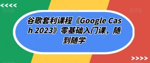 谷歌套利课程《Google Cash 2023》零基础入门课,随到随学-网创资源吧