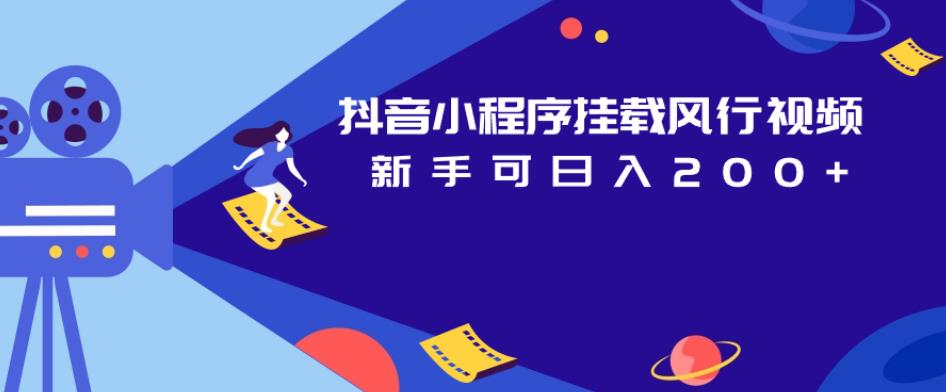 抖音小程序挂载风行视频，新手可日入200+-网创资源吧