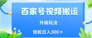 百家号视频搬运新玩法,简单操作,附保姆级教程,小白也可轻松日入300+【揭秘】-网创资源吧