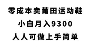 零成本卖莆田运动鞋，小白月入9300，人人可做上手简单【揭秘】-网创资源吧