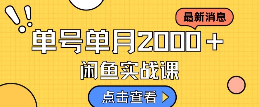 最新闲鱼日入500＋，虚拟资料变现喂饭级讲解-网创资源吧