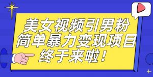 价值3980的男粉暴力引流变现项目，一部手机简单操作，新手小白轻松上手，每日收益500+【揭秘】-网创资源吧