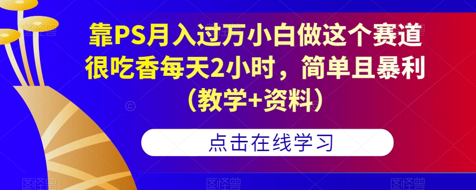 靠PS月入过万小白做这个赛道很吃香每天2小时，简单且暴利（教学+资料）-网创资源吧