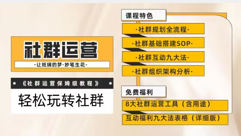 【社群运营】保姆式教程：九大互动法，八款社群运营工具助你轻松玩转社群【揭秘】-网创资源吧