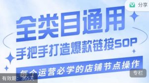 单品爆款打造实操运营,单品爆款从“0”-“1”手把手演练运营步骤-网创资源吧