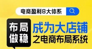 八大体系布局篇·布局做稳,成为大店的电商布局线上课-网创资源吧
