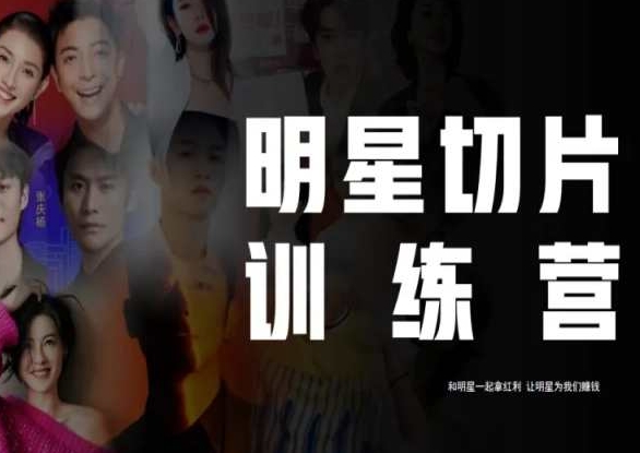 王子·明星切片线上训练营（2023），和明星一起拿红利，让明星为我们赚钱-网创资源吧