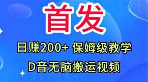 首发,抖音无脑搬运视频,日赚200+保姆级教学【揭秘】-网创资源吧