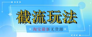 首发价值2980最新淘宝无货源不开车自然流超低成本截流玩法日入300+【揭秘】-网创资源吧