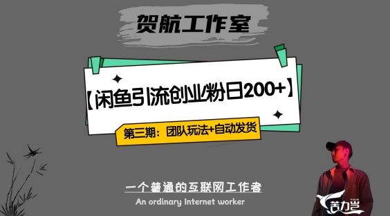 第三期：暴力引流，无脑搬运，闲鱼创业粉引流一天200+，更新全自动发货的团队闭环模式【揭秘】-网创资源吧