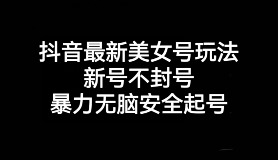 抖音最新美女号玩法，新号不封号，暴力无脑安全起号【揭秘】-网创资源吧