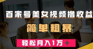 百家号美女视频撸收益,几分钟一条视频,轻松月入万元【揭秘】-网创资源吧