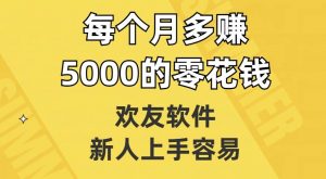 欢友软件,新人上手容易,每个月多赚5000的零花钱【揭秘】-网创资源吧
