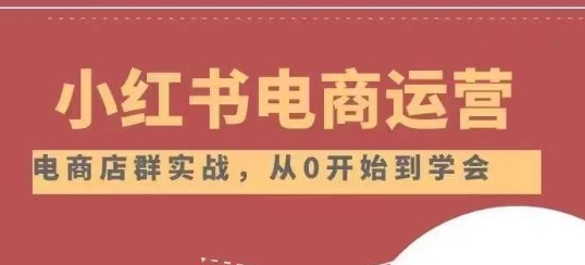 小红书店铺运营从小白到大神2.0，从入门到精通-网创资源吧