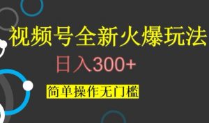 视频号最新爆火玩法,日入300+,简单操作无门槛【揭秘】-网创资源吧